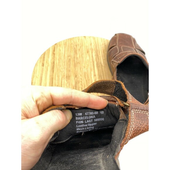 Drew Barcelona Brown Leather Fisherman Strap On Sandal Shoes Men's Size 13 W - Picture 10 of 12